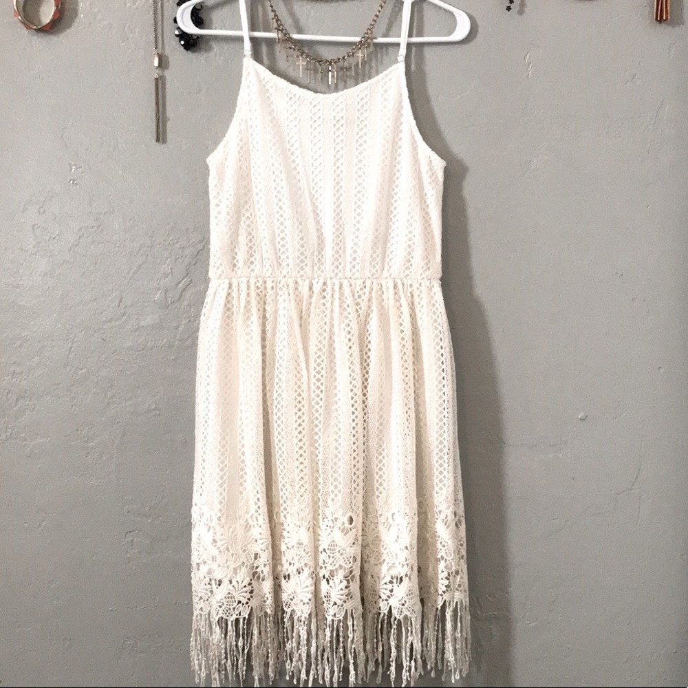 White Thin Strapped DRESS